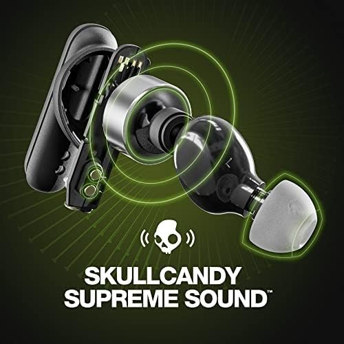 Skullcandy Smokin' Buds In-Ear Wireless Earbuds, 20 Hr Battery, 50% Renewable Plastics, Microphone, Works with iPhone Android and Bluetooth Devices - Black - Image 3