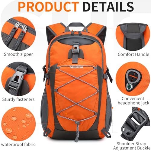 40L Hiking Backpack Lightweight Daypack Waterproof Travel Camping Backpack for Men Women Sport Packable - Image 6