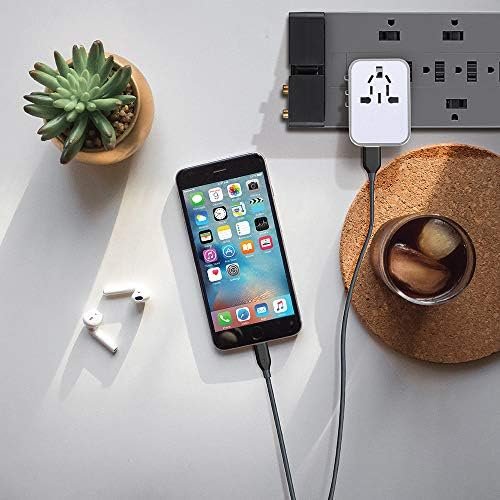 International Power Adapter Travel Plug - 4 USB Ports Universal Work for 150 Countries - 120 Volt Adapter - Adapter Type C Type A Type G Type I f for UK Japan China eu Europe European By SublimeWare - Image 5