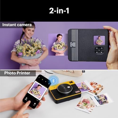 KODAK Mini Shot 3 Retro 4PASS 2-in-1 Instant Digital Camera and Photo Printer (3x3 inches) + 60 Sheets Cartridge Bundle, White - Image 4