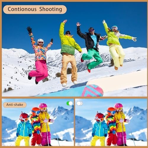 Digital Camera, 4K Ultra HD Cameras for Photography, Digital Point and Shoot Camera with 56Mp Autofocus 20X Zoom Anti Shake, Video Camera with 32GB SD Card for Adults, Teens, Beginners(Silver) - Image 4