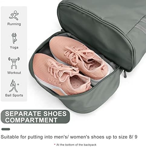 coofay Small Gym Backpack For Women Waterproof Backpack With Shoe Compartment Lightweight Travel Backpack Sports Backpack Large Gym Bag - Image 5