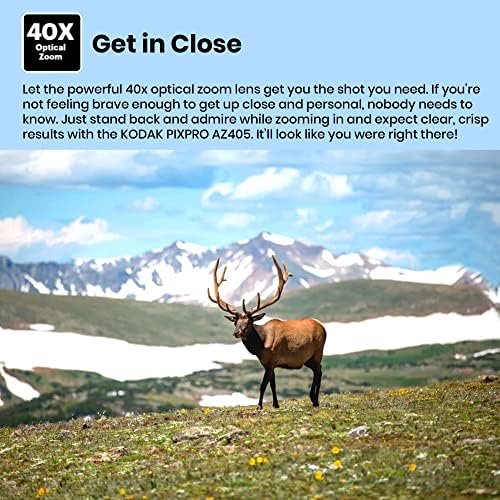 Kodak PIXPRO AZ405 Digital Camera (White) Bundle with Case, 32 GB SD Memory Card, Memory Card Wallet, Card Reader, Table Tripod, 4 AA Batteries & White Charger and Cloth - Image 4