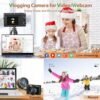 4K Digital Camera for Photography and Video, 48MP Vlogging Camera with SD Card Autofocus Anti-Shake, 3'' 180° Flip Screen Digital Camera with Flash 16X Zoom, Compact Camera for Travel (2 Batteries) - Image 6