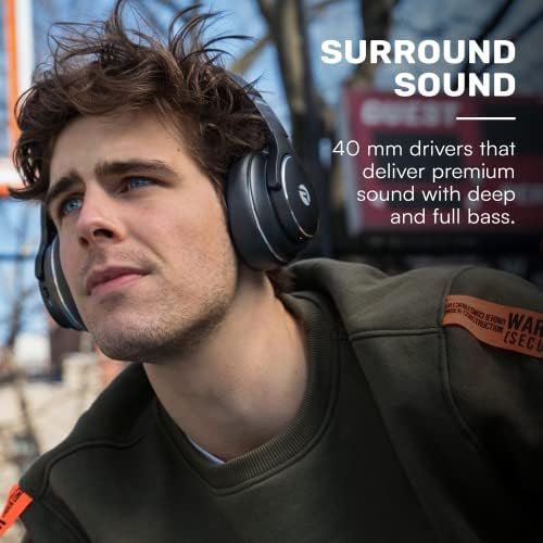 Raycon The Everyday Wireless Bluetooth Over Ear Headphones, with Active Noise Cancelling, Awareness Mode and Built in Microphone, IPX 4 Water Resistance, 38 Hours of Battery Life (Black) - Image 6