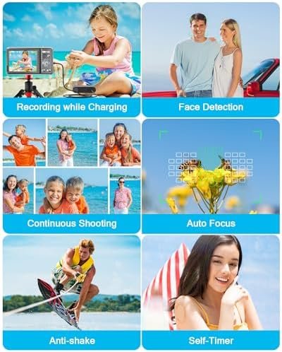 4K Digital Camera for Photography Autofocus,Macro Digital Camera for Kids with SD Card,48MP Vlogging Camera for YouTube,Compact Digital Camera with 18X Digital Zoom, Flash, Anti-Shake, 2 Batteries - Image 7