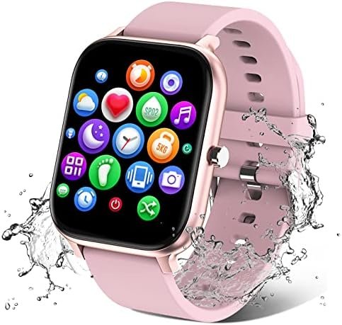 Smart Watch for Men Women Compatible with iPhone Samsung Android Phone 1.69“ Full Touch Screen Watch IP68 Waterproof Bluetooh Fitness Tracker Smart Watch with Heart Rate/Sleep Monitor