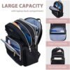 VANKEAN 15.6 Inch Laptop Backpack for Women Men Work Bag Fashion with USB Port, Waterproof Backpacks Nurse Stylish Travel Bags Casual Daypacks for College, Business, Black - Image 5