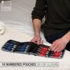 Lewis N. Clark Travel Pill Organizer | For Vitamins, Medication, Prescriptions, Or Medicine Storage | AM/PM Color Coded | 16 Slot Slimline Pouch | Black - Image 5