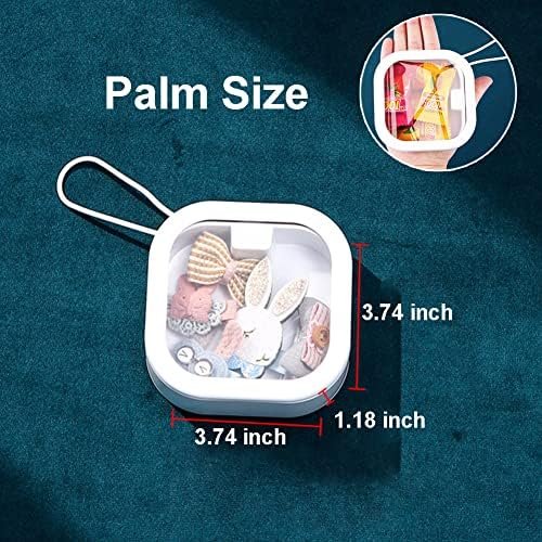 SPAKOWN Portable Hair Tie Holder Hair Tie Organizer Small Hair Accessories Storage Small Items Organizer for Girls Women (Pink+White 2 Pack) - Image 7