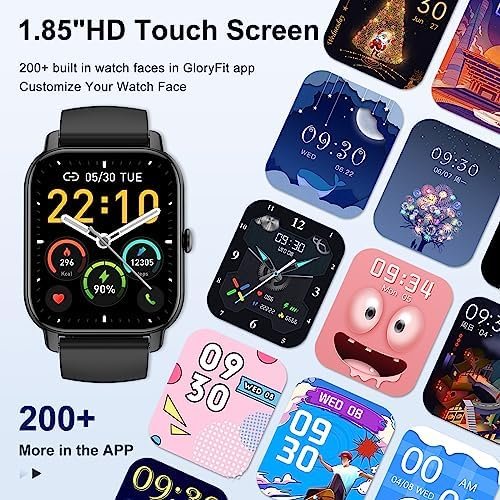 Smart Watch(Answer/Make Call), 1.85" Smart Watches for Men Women, 2024 Smartwatch IP68 Waterproof, Fitness Tracker 110+ Sport Modes, Heart Rate Sleep Monitor, Pedometer, Smartwatches for Android iOS - Image 6