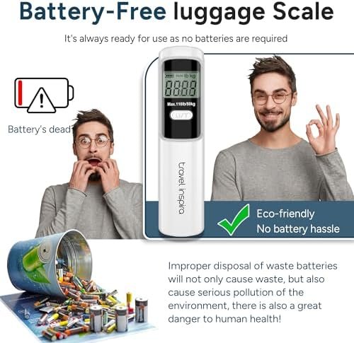 travel inspira Luggage Scale, Travel Essentials, Portable Digital Hanging Baggage Scale for Travel, Suitcase Weight Scale - Image 5