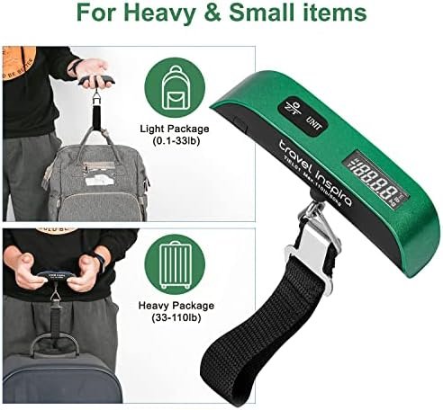 travel inspira Luggage Scale, Travel Essentials, Portable Digital Hanging Baggage Scale for Travel, Suitcase Weight Scale - Image 3
