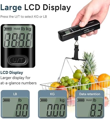 travel inspira Luggage Scale, Travel Essentials, Portable Digital Hanging Baggage Scale for Travel, Suitcase Weight Scale - Image 7