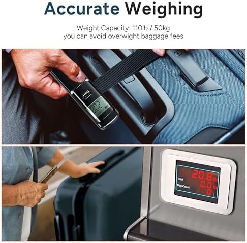 travel inspira Luggage Scale, Travel Essentials, Portable Digital Hanging Baggage Scale for Travel, Suitcase Weight Scale - Image 8