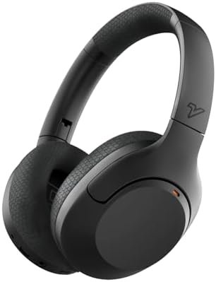 Hyper Pro Adaptive Active Noise Cancelling, Wireless Bluetooth Over Ear Headphones with mic, 60H Playtime Deep Bass Hi-Res Audio, Custom EQ, Ideal for Travel Comfort Fit Ear Cushion