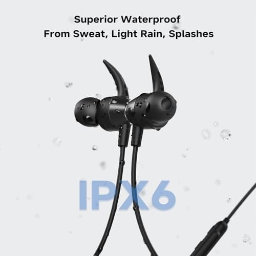 CXK Neckband Bluetooth Headphones, Bluetooth 5.3 Wireless Headphones 80Hrs Extra Long Playtime Stereo Bass in-Ear Headsets with Mic, IPX6 Waterproof Earbuds, Neckband Earphones for Sport, Business - Image 6