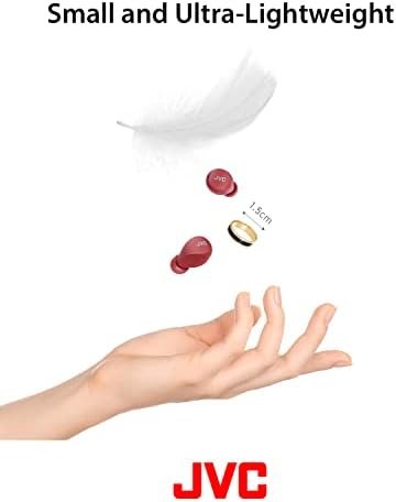 JVC Compact and Lightweight Gumy Mini True Wireless Earbuds Headphones, Long Battery Life (up to 23 Hours), Sound with Neodymium Magnet Driver, Water Resistance (IPX4) - HAA6TR (Red) - Image 4