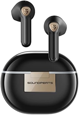 SoundPEATS True Wireless Earbuds, Air3 Deluxe HS Bluetooth 5.3 Headphones with 14.2mm Driver, 4 Mic Hi-Res Audio Wireless Ear Buds, IPX4 Waterproof Stereo in-Ear Earphones, 20Hrs, in-Ear Detection