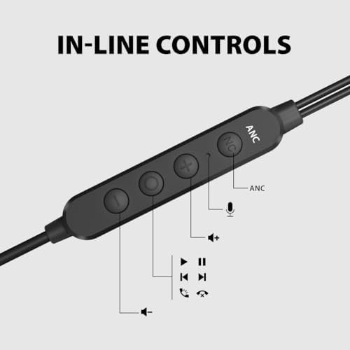 Hush C30 - Active Noise Canceling USB C Wired Earbuds with Microphone, ANC in-Ear Earphones Headphones with Volume Control, Compatible with Type C Smartphones - Image 6