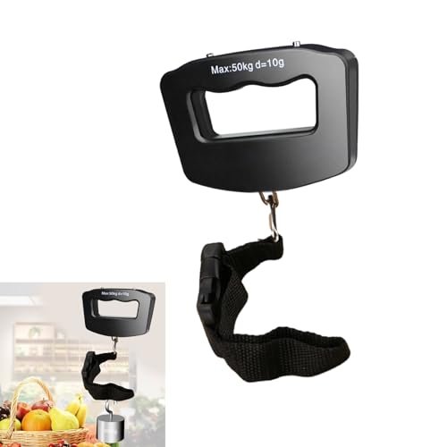 Travel Essentials,Travel Accessories,Digital Luggage Scale Portable Suitcase Weighing Scale 110lb/50kg Portable Handheld Suitcase Weight Scale with Hook - Image 2