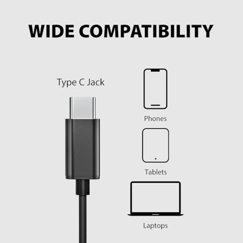 Hush C30 - Active Noise Canceling USB C Wired Earbuds with Microphone, ANC in-Ear Earphones Headphones with Volume Control, Compatible with Type C Smartphones - Image 7