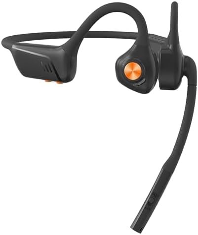 IFECCO Open Ear Headphones with Mic - Wireless Air Conduction Headphones with Noise Cancelling Microphone,Bluetooth Headset with Mic Mute for Computer/Laptop/PC/Cell Phone/Zoom/Skype