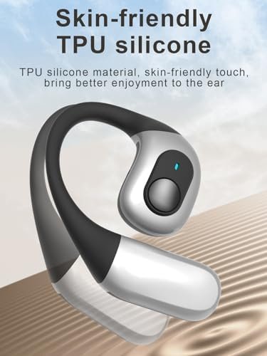 Open-Ear Headphones, Ultra Comfort Open Ear Earbuds, Open Ear Headphones Wireless Bluetooth for Snug Fit, Ergonomic Ear Hook, Balanced Sound, IPX7 Waterproof, 40H Playtime, Bluetooth 5.3, Clear Calls - Image 3