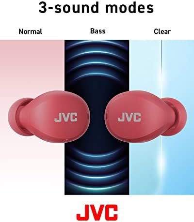 JVC Compact and Lightweight Gumy Mini True Wireless Earbuds Headphones, Long Battery Life (up to 23 Hours), Sound with Neodymium Magnet Driver, Water Resistance (IPX4) - HAA6TR (Red) - Image 6