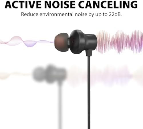 Hush C30 - Active Noise Canceling USB C Wired Earbuds with Microphone, ANC in-Ear Earphones Headphones with Volume Control, Compatible with Type C Smartphones - Image 2