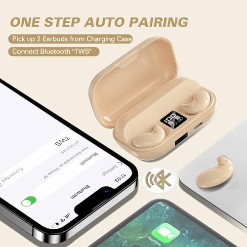 Flat Invisible Sleep Wireless Earphone IPX5 Waterproof Thin Invisible Sleep Earbuds for Side Sleepers Sleep Ear Buds Smallest Tiny Small Mini Discreet Earbud for Sleeping Invisible Headphones - Image 7