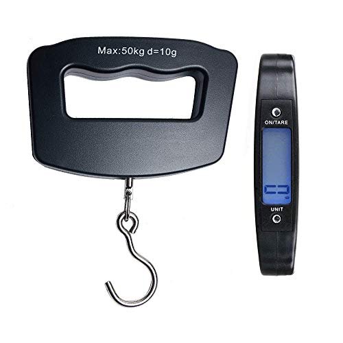 Digital Hanging Luggage Scale,Portable Handheld Baggage Suitcase Electronic Scale for Travel Household Fishing and Gift 110lb Black