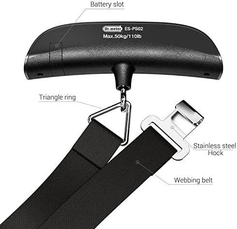 Dr.meter PS02 Luggage Scale, Black+Blue - Image 4