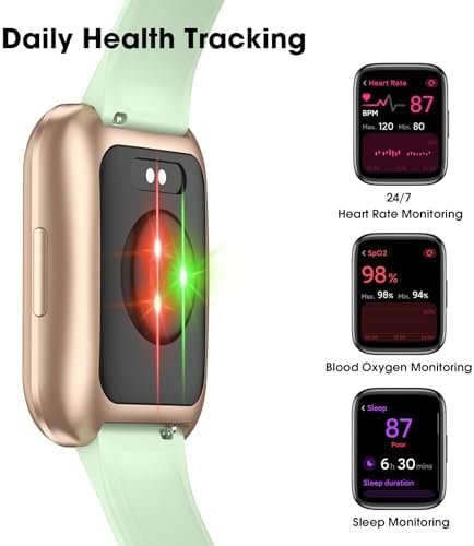 Smart Watch, Fitness Tracker with Heart Rate, SpO2 and Sleep Monitor, 44mm Swimming Waterproof Watch, Fitness Watches for Women Men, Step Tracker, Smartwatch Compatible with iOS Android Phones - Image 3