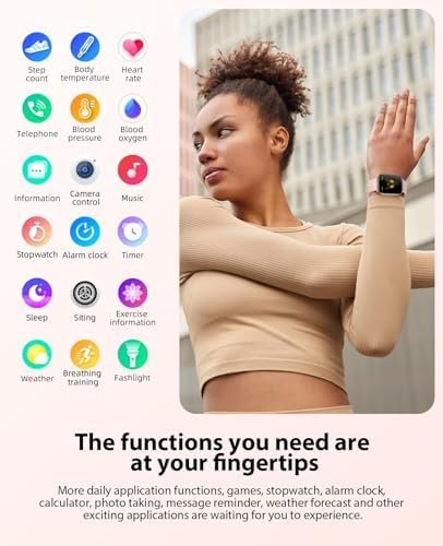 EarlySincere Smart Watch for Women with Bluetooth Call,Activity Fitness Tracker 2.06" HD Full Touch Screen with Heart Rate/Blood Oxygen/Sleep Monitor,IP68 Waterproof,Smartwatch for iOS Android - Image 7