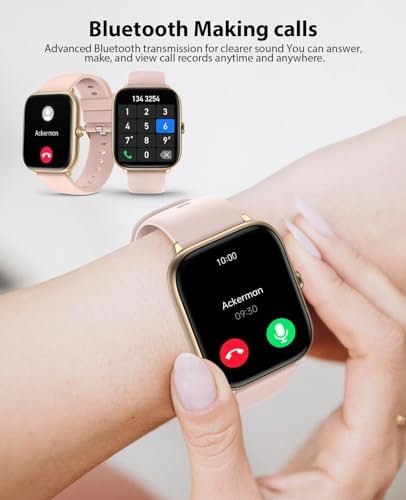 EarlySincere Smart Watch for Women with Bluetooth Call,Activity Fitness Tracker 2.06" HD Full Touch Screen with Heart Rate/Blood Oxygen/Sleep Monitor,IP68 Waterproof,Smartwatch for iOS Android - Image 3