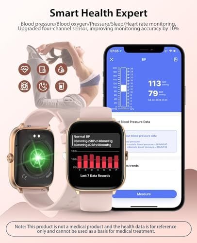 EarlySincere Smart Watch for Women with Bluetooth Call,Activity Fitness Tracker 2.06" HD Full Touch Screen with Heart Rate/Blood Oxygen/Sleep Monitor,IP68 Waterproof,Smartwatch for iOS Android - Image 4