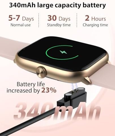 EarlySincere Smart Watch for Women with Bluetooth Call,Activity Fitness Tracker 2.06" HD Full Touch Screen with Heart Rate/Blood Oxygen/Sleep Monitor,IP68 Waterproof,Smartwatch for iOS Android - Image 6