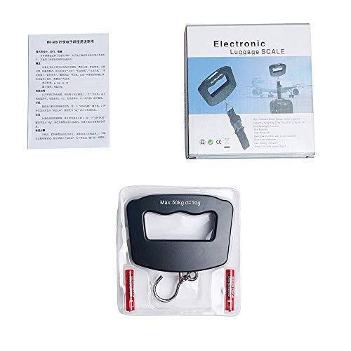 Digital Hanging Luggage Scale,Portable Handheld Baggage Suitcase Electronic Scale for Travel Household Fishing and Gift 110lb Black - Image 7