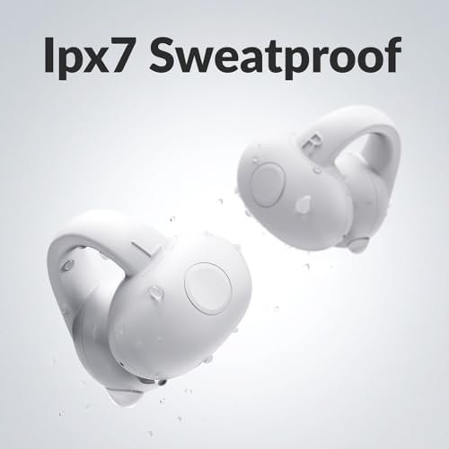 Q7 Wireless Open-Ear Headphones Bluetooth 5.3 Earbuds, Ultra Lightweight for Comfortable Clip On, DT 6.0 Technology for Personal Deep Bass, 34H Playtime Earphones, USB-C Quick Charge -White - Image 7