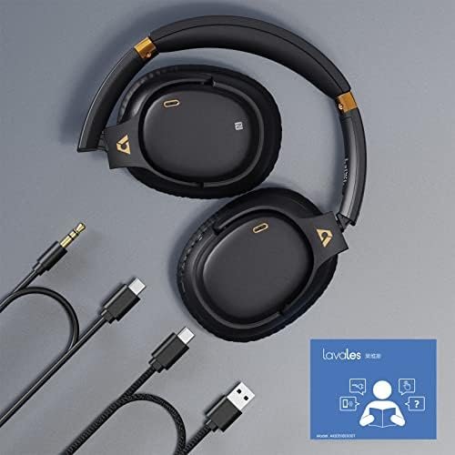 E600Pro Over Ear Headphones Hybrid Active Noise Cancelling, Wireless Bluetooth Headphones, aptX HD & Low Latency, Hi-Res Audio, Deep Bass, 68H Playtime - Black - Image 8