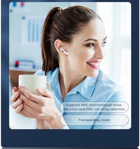 White Earbuds Dare to Listen Touch Screen Control Earbuds Tour Pro 2 Z50 Pro Ear Buds Headphones 360 Stereo with Noise Cancellation (White) - Image 9