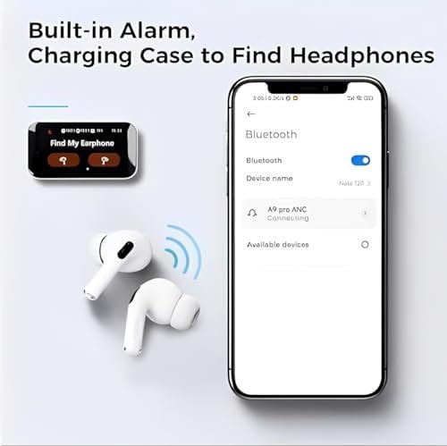 Air Pro Z Wireless Earbuds, Visible Touch Screen Control, Environmental Noise Cancelling, Bluetooth 5.0, ANC, ENC, Hands-Free Calling, White - Image 9