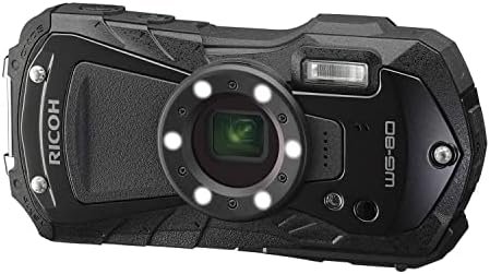 Ricoh WG-80 Black Waterproof Digital Camera Shockproof Freezeproof Crushproof Microscope Mode