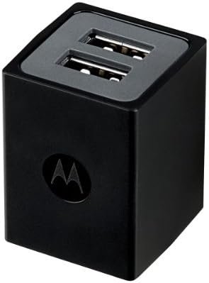 Motorola Dual Port Universal Charger with MicroUSB Data Cable - Retail Packaging - Black - Image 2