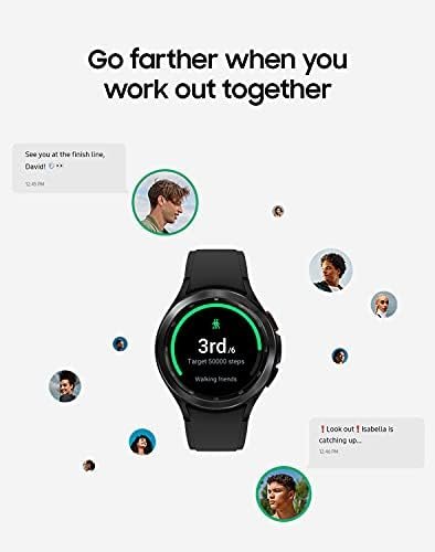 SAMSUNG Galaxy Watch 4 LTE 46mm Smartwatch with ECG Monitor Tracker for Health, Fitness, Running, Sleep Cycles, GPS Fall Detection, LTE, US Version, Black - Image 6