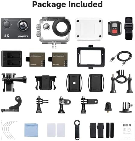 AKASO EK7000 4K30FPS 20MP Action Camera EIS Ultra HD Underwater Camera 131FT Waterproof Camera 170 Degree Wide Angle 4X Zoom Support External Microphone - Image 9