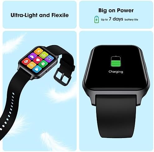 Smart Watch, 42mm Full Touchscreen Fitness Watch, Fitness Tracker with Heart Rate Monitor & SpO2, Step Counter, IP68 Waterproof Pedometer Watch for Women Men - Image 8