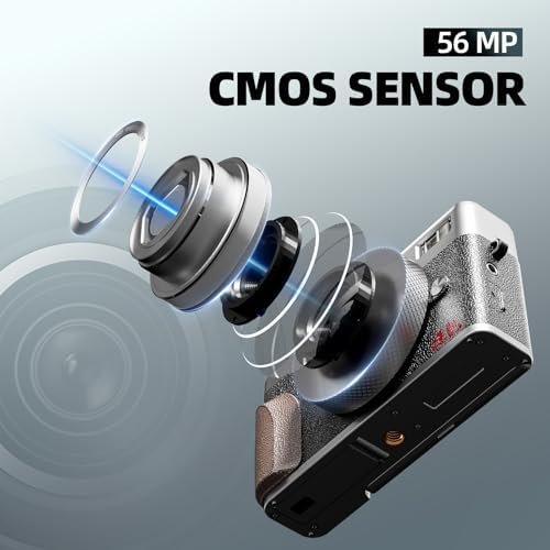 Digital Camera, Cameras for Photography,56MP&4K Video Camera, 18X Zoom Vlogging Camera for YouTube, Portable Compact Small Camera with 2 Batteries, Digital Point and Shoot Camera with Beauty Function - Image 2