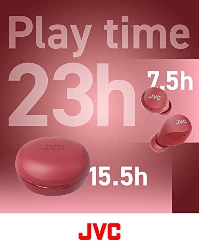 JVC Compact and Lightweight Gumy Mini True Wireless Earbuds Headphones, Long Battery Life (up to 23 Hours), Sound with Neodymium Magnet Driver, Water Resistance (IPX4) - HAA6TR (Red) - Image 5